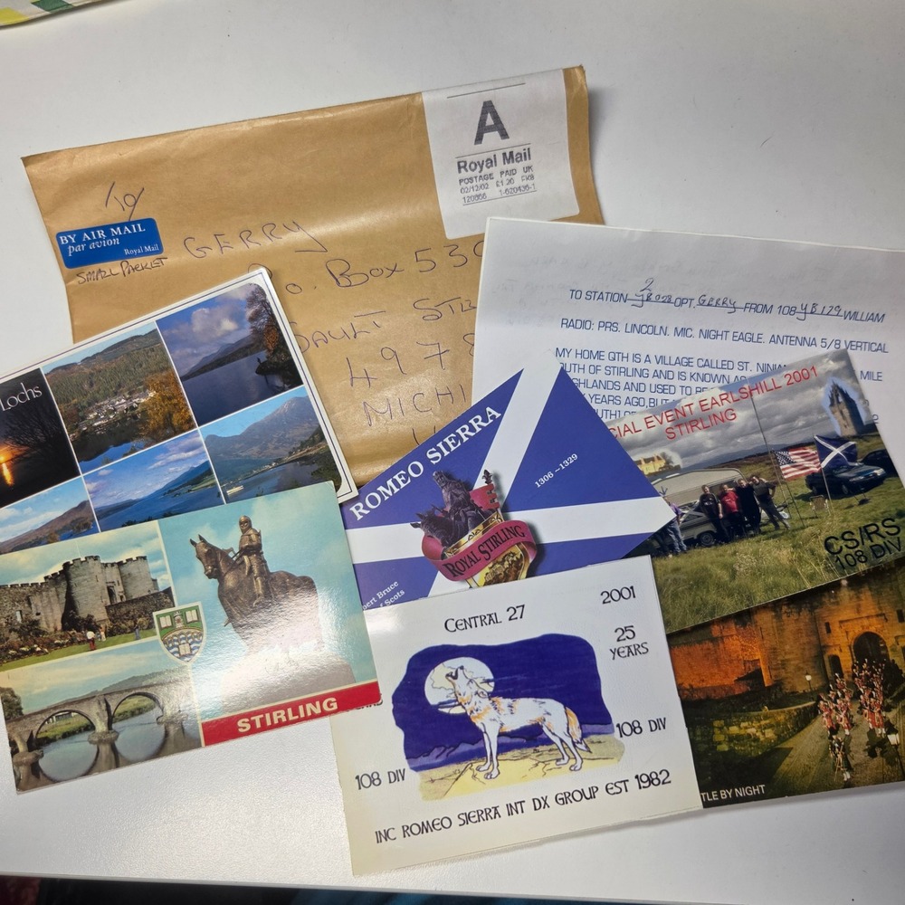 Vintage Scotland Postcards Romeo Sierra DX Group Stirling QSL Cards Lot
